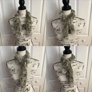 Vintage Real Fur Rabbit Scarf Adjustable